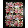 Lámina de cromos troquelados alemanes EF 7118 · Zapatos y Flores · Purpurina – Brillantina !
