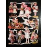 Lámina de cromos troquelados alemanes EF 7130 · Niños Victorianos · Purpurina – Brillantina !