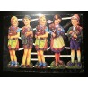 Lámina de cromos troquelados alemanes EF 7152 · Niños con Golosinas · Purpurina – Brillantina !