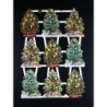 Lámina de cromos troquelados alemanes EF 7396 · Arboles de Navidad ·
