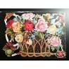 Lámina de cromos troquelados alemanes EF 7181 · Flores · Purpurina – Brillantina !