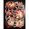 Lámina de cromos troquelados alemanes EF 7189 · Niños y Flores · Purpurina – Brillantina !