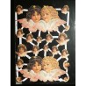 Lámina de cromos troquelados alemanes EF 7193 · Angeles · Purpurina – Brillantina !