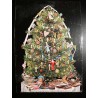 Lámina de cromos troquelados alemanes EF 7195 · Arbol de Navidad · Purpurina – Brillantina !