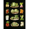 Cromos troquelados sueltos en papel grueso. EF TD ST 7383 · Hortalizas y verduras ·