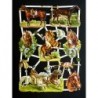 Lámina de cromos troquelados alemanes EF 7401 · Caballos y Jinetes ·