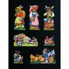 Cromos troquelados sueltos en papel grueso. EF TD ST 7389 · Escenas de Pascua ·