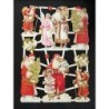 Lámina de cromos troquelados alemanes EF 7417 · Papá Noel ·