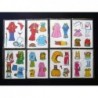Colección completa de 8 Muñecas Recortables Paper Doll diferentes Mary Merche. Años 70.