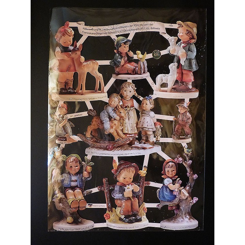 Lámina de cromos troquelados alemanes EF 7504 · Niños · Purpurina – Brillantina !