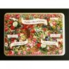 Preciosa Caja de Metal con Cromos Troquelados n. 3 · DECORACIÓN FLORAL ·