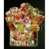 Preciosa Caja de Metal con Cromos Troquelados n. 4 · SAN VALENTIN FLORAL ·