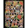 Lámina de cromos troquelados alemanes EF 7002 · Niños y Flores ·
