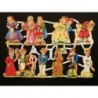 Lámina de cromos troquelados alemanes EF 7013 · Parejas de Niños ·
